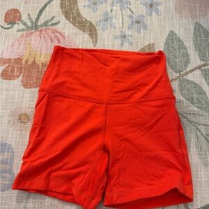 Women's High-Waisted Red Shorts